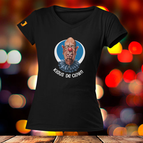 'Klaus de Clown' - T-Shirt V-hals (DAMES)