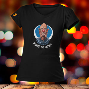 'Klaus de Clown' - T-Shirt V-hals (DAMES)