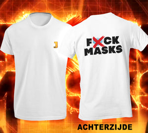 'F*CK MASKS' - T-Shirt ronde hals (HEREN)