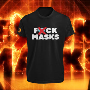 'F*CK MASKS' - T-Shirt ronde hals (HEREN)
