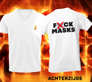 'F*CK MASKS' - T-Shirt V-hals (HEREN)