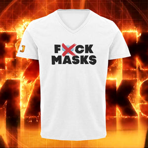 'F*CK MASKS' - T-Shirt V-hals (HEREN)