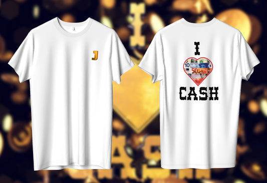 'I LOVE CASH' - T-Shirt ronde hals (HEREN)